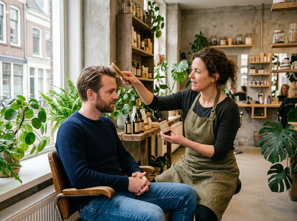 Natuurkapper bij een vette hoofdhuid waar let je op